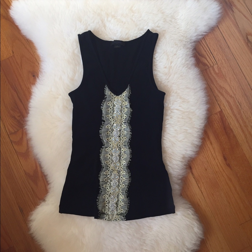Express dressy cotton sequined tank